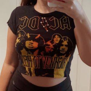 ac/dc rework crop top